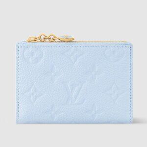 Rare sold out Louis Vuitton Portefeuille Lisa Empreinte Bifold Wallet blue azure